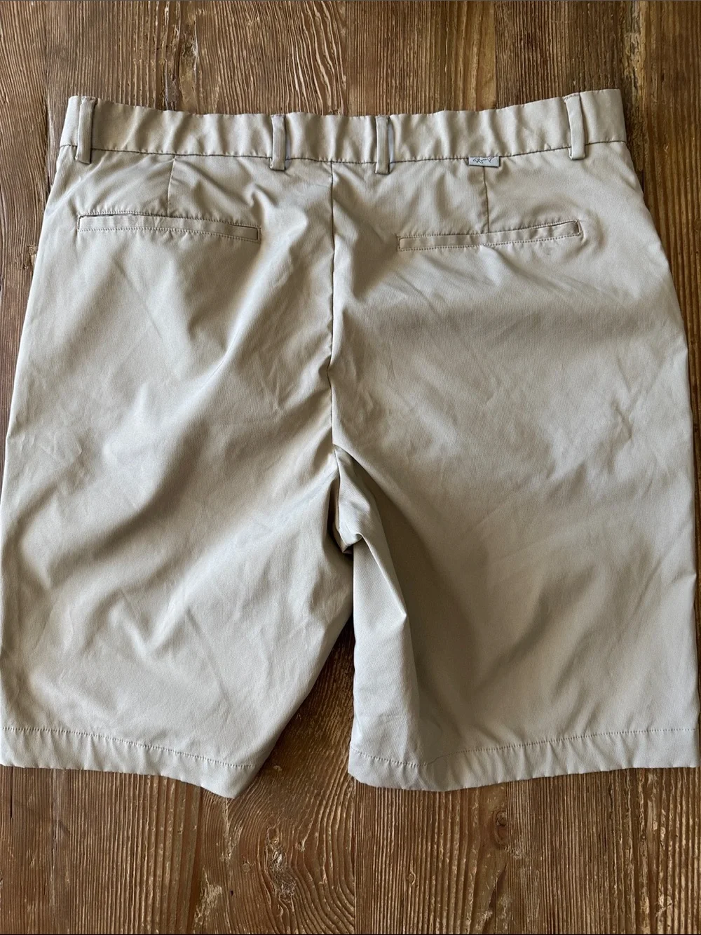Greg Norman Collection Khaki Flat-Front Shorts